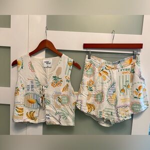 Paper Heart 2 Piece Set Vacation Tank and Shorts Size Medium